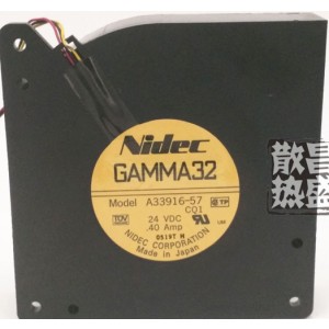 Nidec A33916-57 24V 0.4A 3wires Cooling Fan